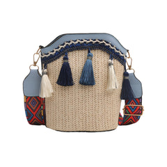 Xshe Sling Bag For Women's Pu Material With Bucket Type, Crossbody Ethnic Style Bag