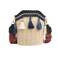 Xshe Sling Bag For Women's Pu Material With Bucket Type, Crossbody Ethnic Style Bag