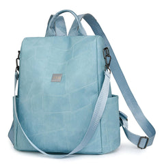 Xshe Women's Patchwork Anti-Theft Backpack | Large-Capacity Soft Surface Travel Backpack