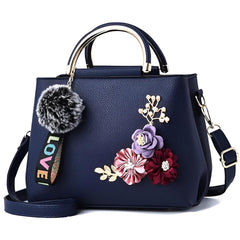 Xshe Women's Fashion Handbag 3D Flower Design One-Shoulder & Crossbody Bag Elegant & Versatile Purse for Daily Use
