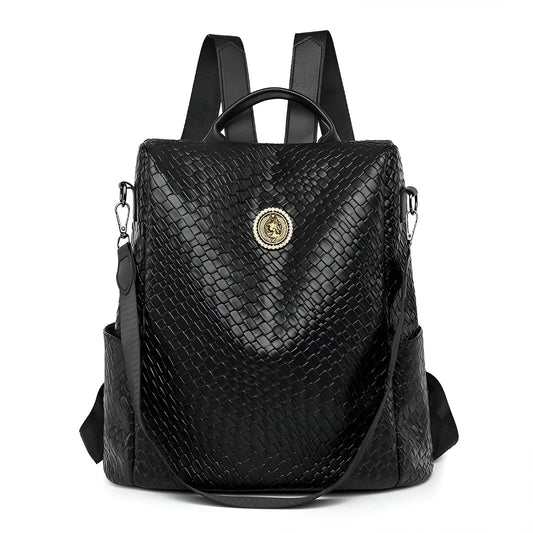 Xshe Women's New Woven Pattern Large Capacity Backpack