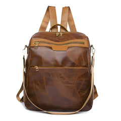 Xshe Women's Backpack With Printed Design, Crossbody Travel Bag