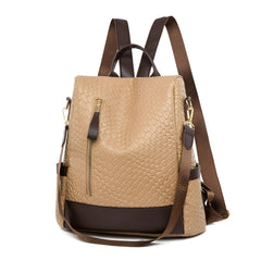 Xshe Women Embossed Backpack – Lightweight, Burden-Reducing Design with Digging Outer Pockets for Daily Use