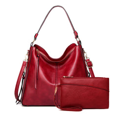 2 Piece Women's Bag,Clutch Bag,Cross-Border Portable PU Shoulder Casual Bag