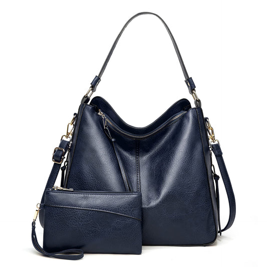 2 Piece Women's Bag,Clutch Bag,Cross-Border Portable PU Shoulder Casual Bag